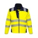 T402-PW3 HI-VIS SOFTSHELL JACKET YELLOW/NAVY MED