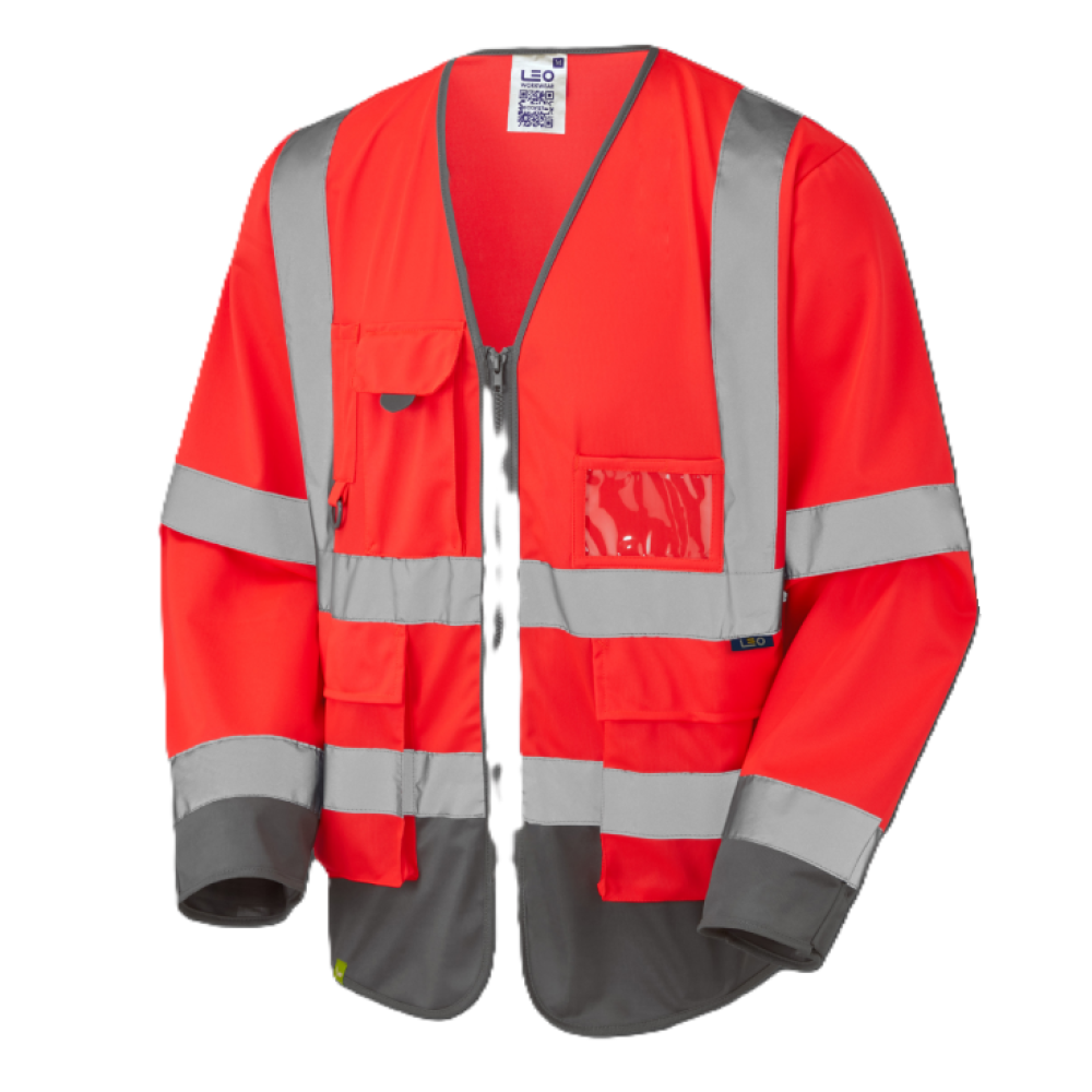WRAFTON LEO ECOVIS SUPERIOR RED/GREY SLEEVED WAISTCOAT LARGE