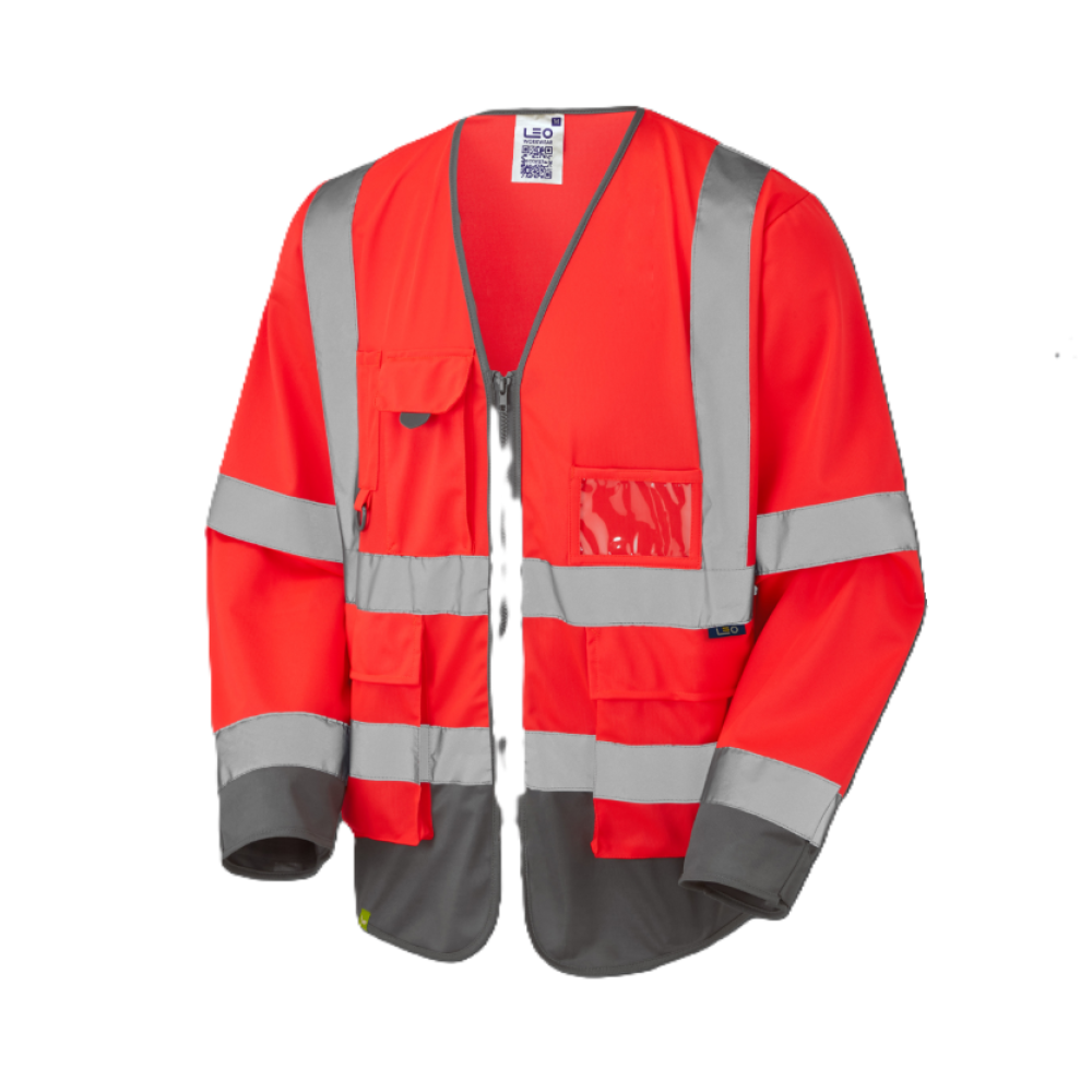 WRAFTON LEO ECOVIS SUPERIOR RED/GREY SLEEVED WAISTCOAT XL