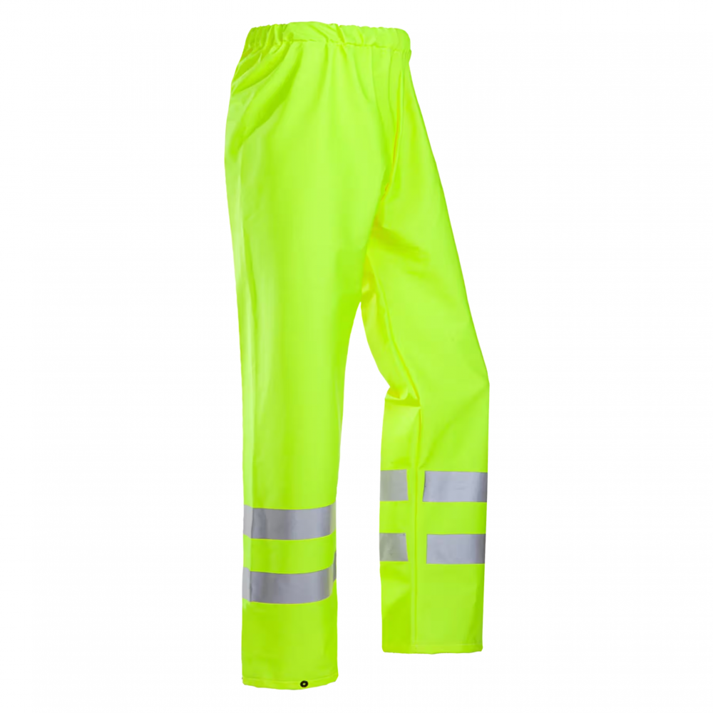 BASTOGNE  FLEXOTHANE HI-VIS RAIN TROUSERS YELLOW SMALL