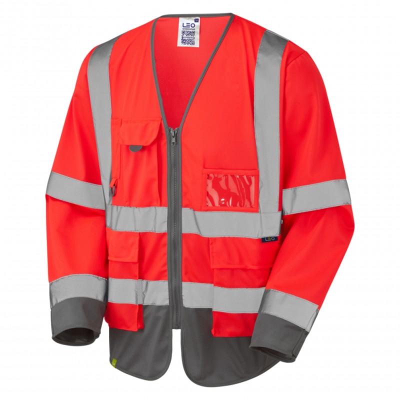 WRAFTON Superior Sleeved Waistcoat RED/GREY 