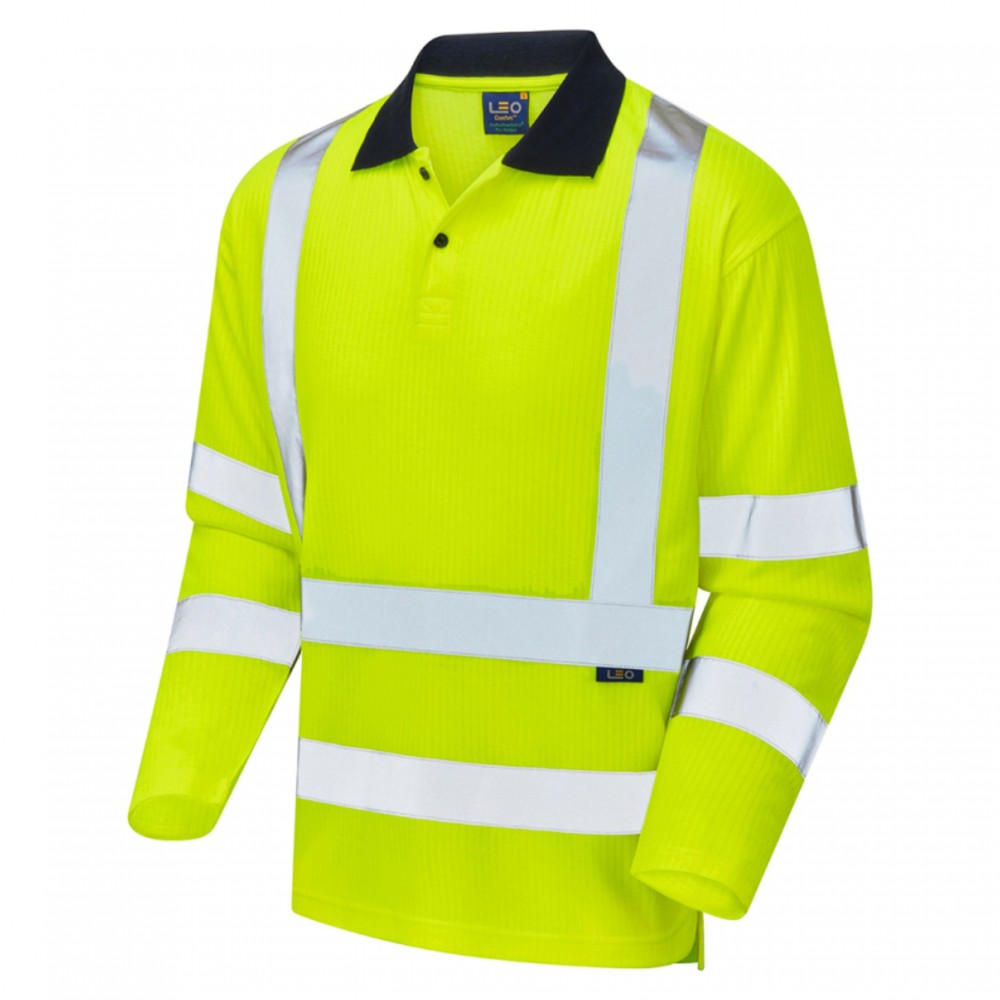 SWIMBRIDGE LEO ECOVIZ COMFORT SLEEVED POLO YELLOW S