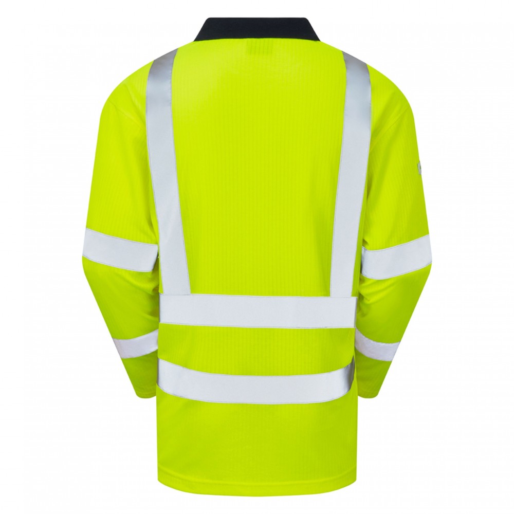 SWIMBRIDGE LEO ECOVIZ COMFORT SLEEVED POLO YELLOW S
