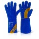 CAT 2 BLUE/GOLD WELDERS GAUNTLET XLARGE CAT 2 BLUE/GOLD WELDERS GAUNTLET XLARGE