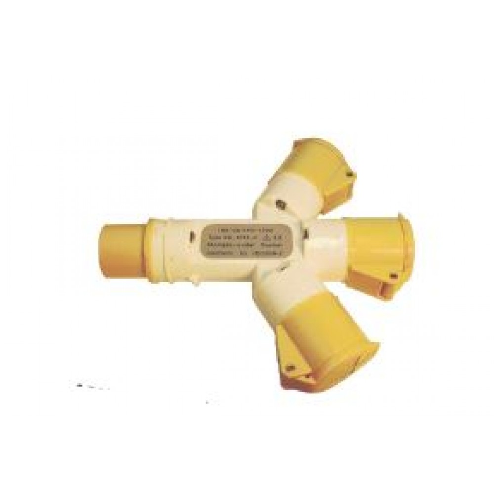 FAITHFULL 110V 3 WAY ADAPTOR 16AMP