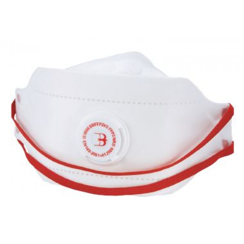 P2 PREMIUM BBRAND  FOLD FLAT VALVED DUST MASK BOX 20