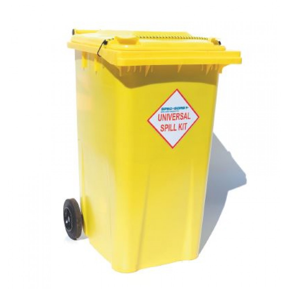 UNIVERSAL SPILL KIT 240L WHEELIE BIN  (fentex contents)