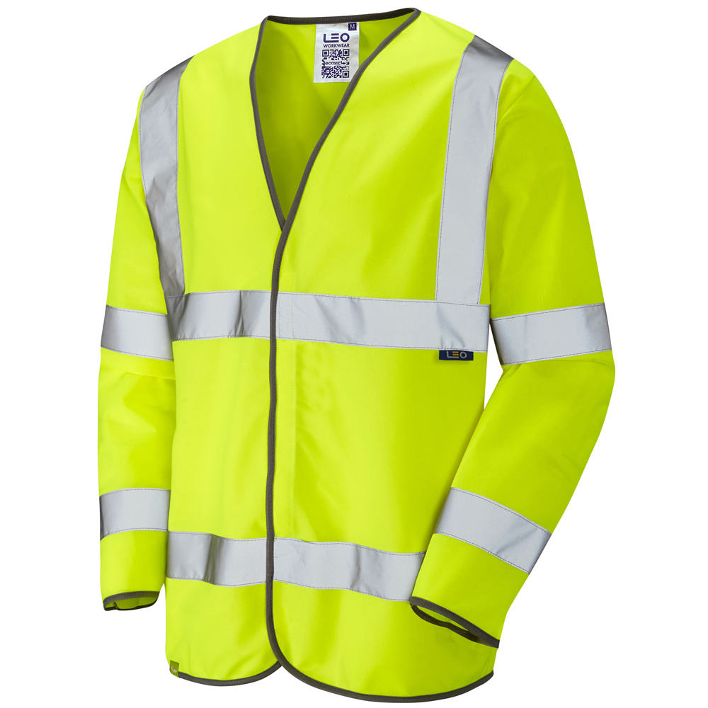 SHIRWELL LEO ECOVIZ SLEEVED WAISTCOAT YELLOW 2XL