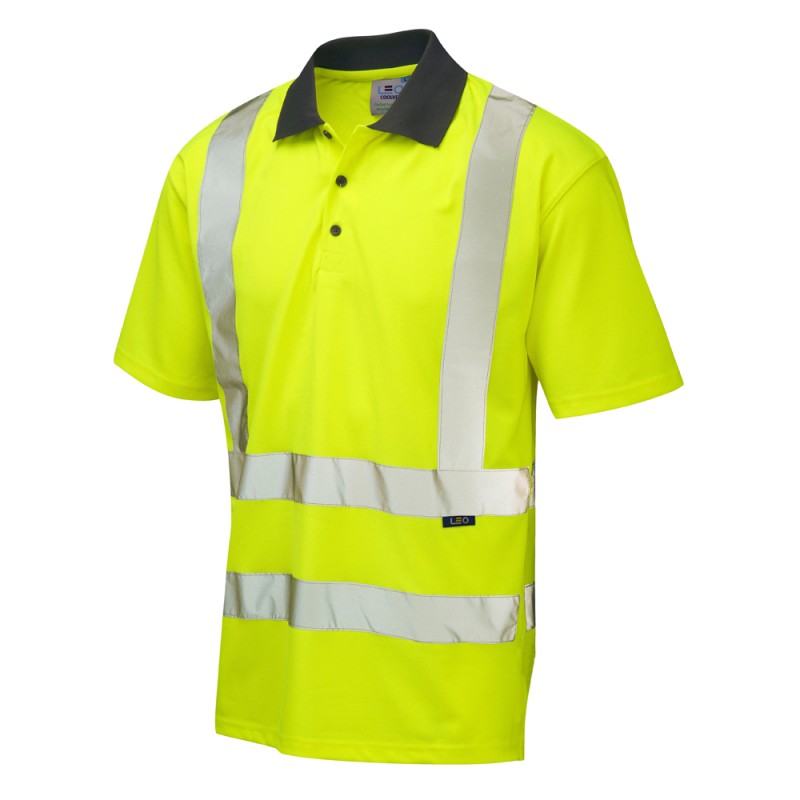 ROCKHAM Leo EcoViz Performance Polo Shirt YELL