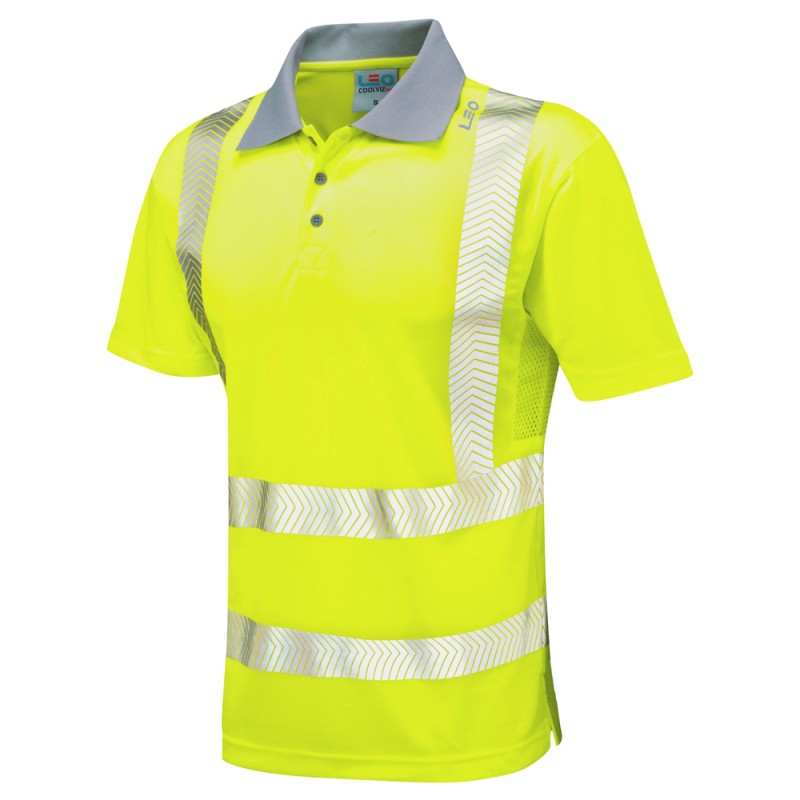 WOOLACOMBE Leo EcoViz Performance+ Polo Shirt YEL