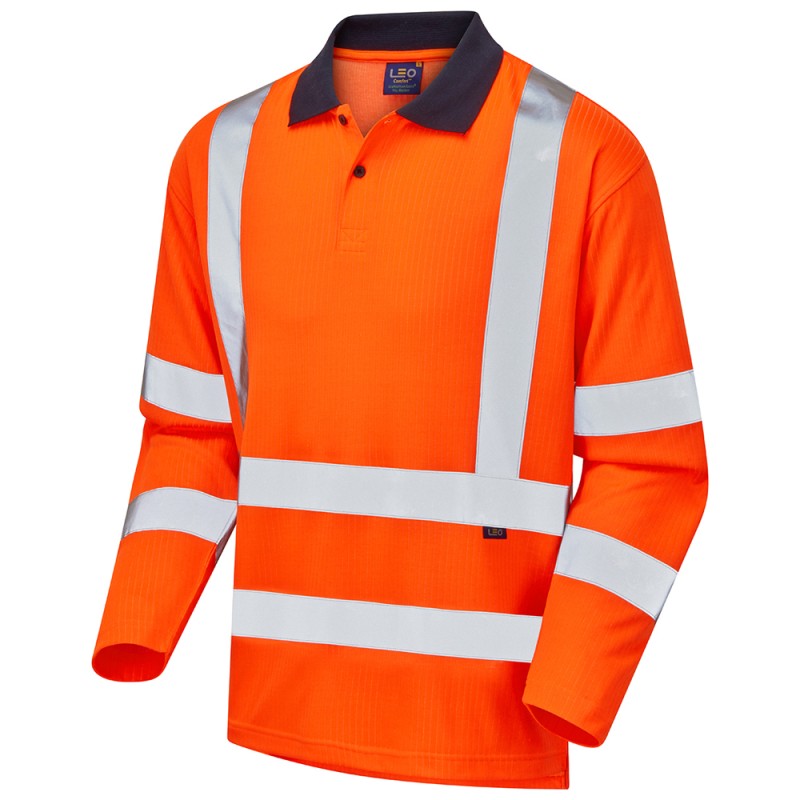 SWIMBRIDGE Leo EcoViz Comfort Sleeved Polo Shirt ORG
