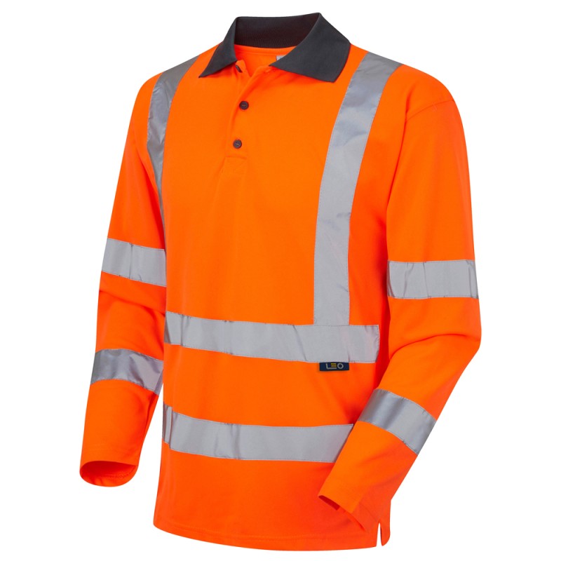 WOOLSERY Leo EcoViz Performance Sleeved Polo Shirt ORG