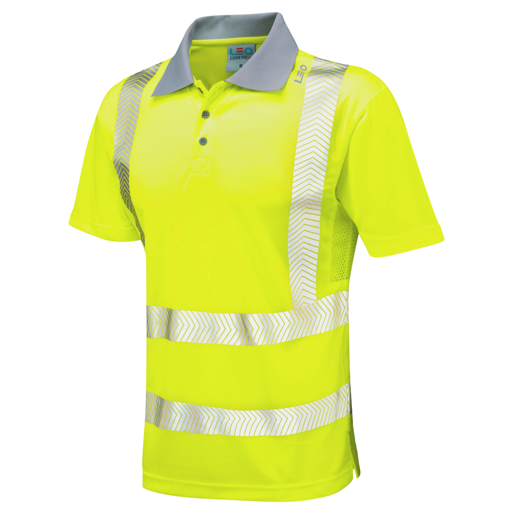 WOOLACOMBE Leo EcoViz Performance+ Polo Shirt  YEL L