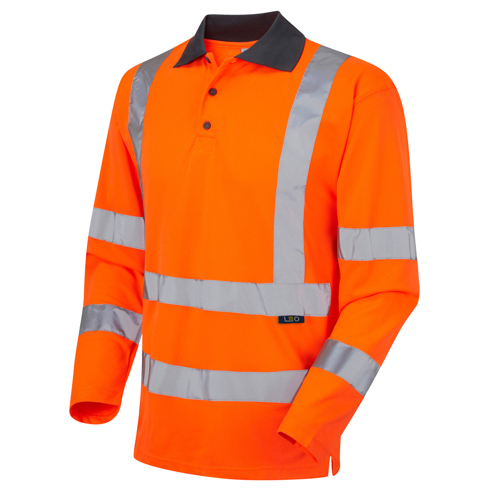 WOOLSERY Leo EcoViz Performance Sleeved Polo Shirt ORG L