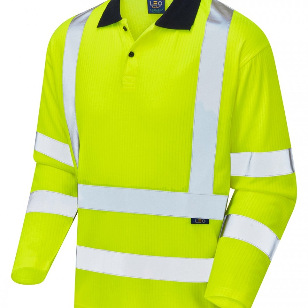 SWIMBRIDGE LEO ECOVIZ COMFORT SLEEVED POLO YELLOW 2XL