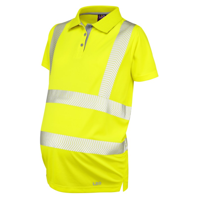 LOVACOTT Leo EcoViz Performance+ Maternity Polo Shirt YEL