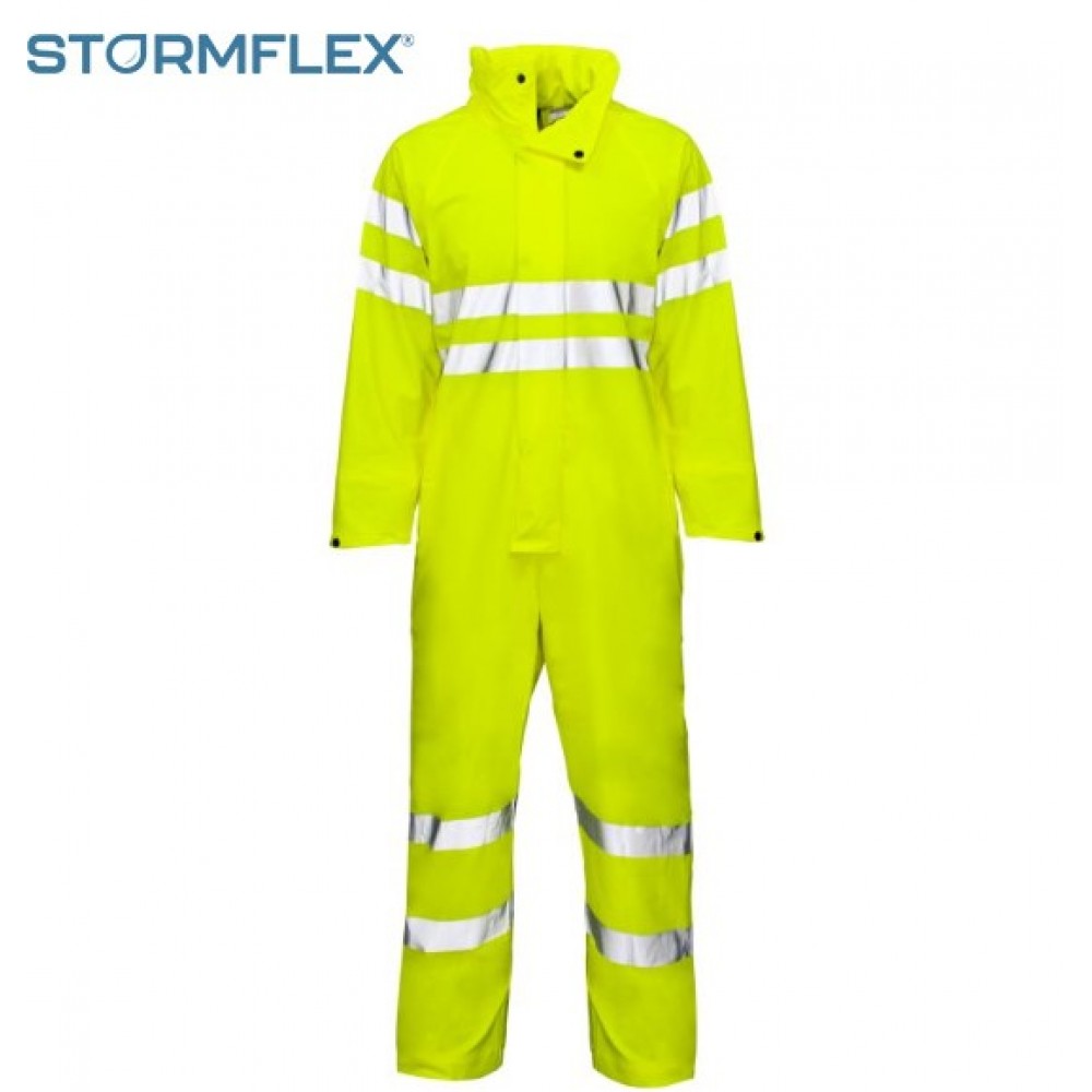 STORMFLEX HI VIS YELLOW PU COVERALL SMALL