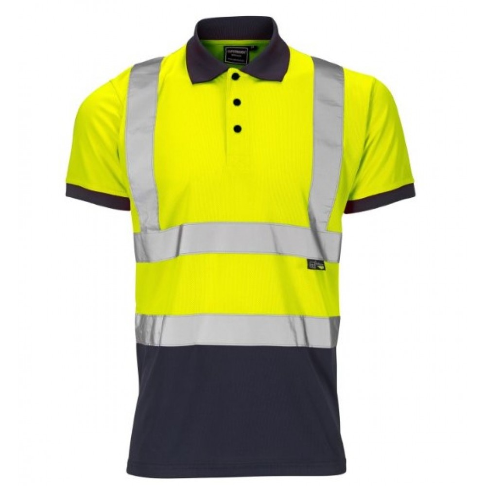 SUPERTOUCH HI-VIZ YELLOW/NAVY POLO SHIRT 2XL SUPERTOUCH HI-VIZ YELLOW/NAVY POLO SHIRT 2XL