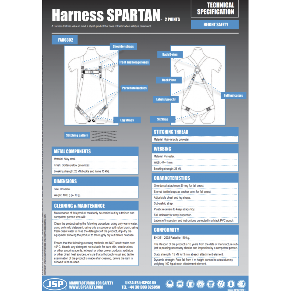 SPARTAN 2-POINT HARNESS FAR0302